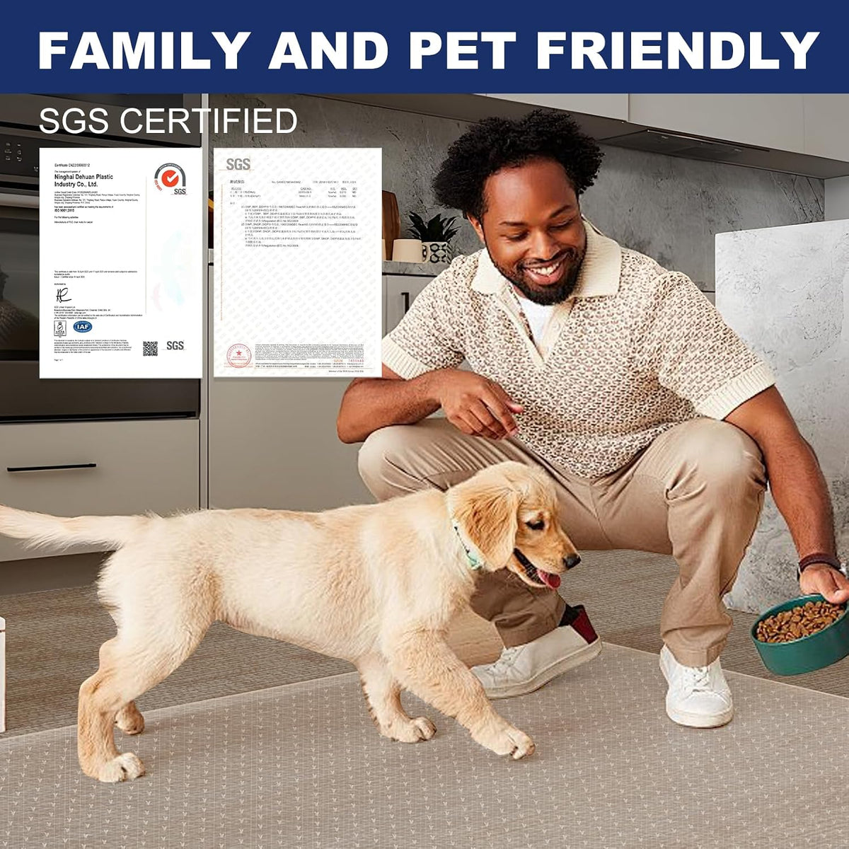 SALLOUS Plastic Runner Mat for Hallway, 3' x 10' Runner Rug for Carpe...