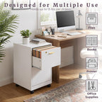 lavish home 2-drawer wooden file cabinet with lock showing dimensions