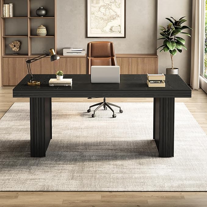 Tribesigns 63" Executive Desk, Large Office Computer Desk - Image 5