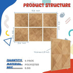 6 Pack Large Acoustic Panels, 23.6 x 23.6 Inches Soundproof Wall Panels - Image 2