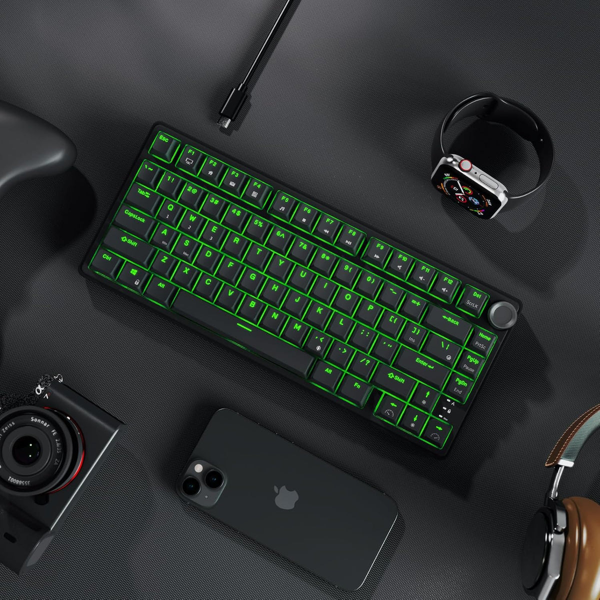 RK ROYAL KLUDGE R75 Wired Mechanical Gaming Keyboard, 75% Hot-Swap Mechanical...