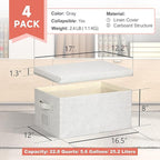 Large 17''x12'' Quart Collapsible Stackable Storage Bins - Image 2