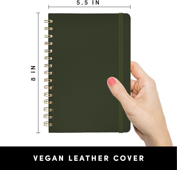 PAPERAGE Graph Paper Spiral Notebook & Journal, 160 Pages, Medium 5.5 inches x - Image 2