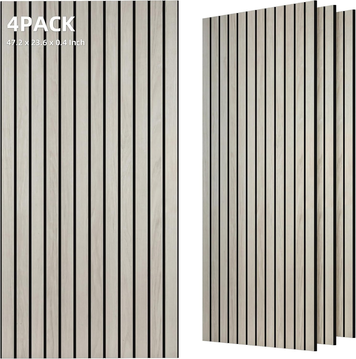 TO-TH Wood-Look Acoustic Panel, 4 Pack 47.2” x 23.6” Soundproof Wall Panels