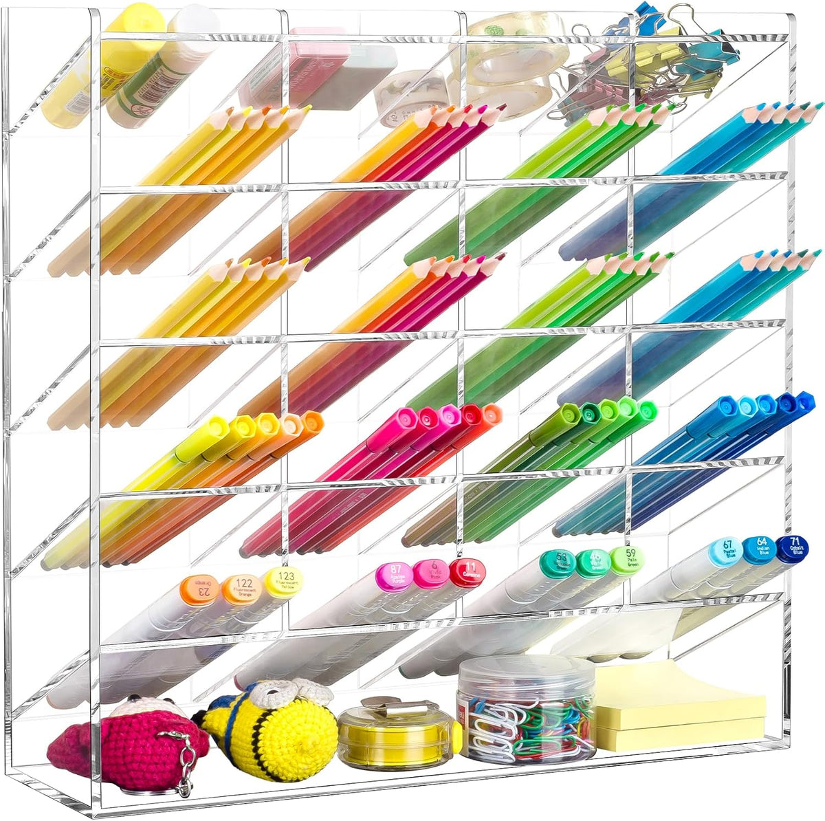 beygorm acrylic vertical marker organizer for 250 markers, main product view
