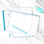 PAPERAGE To Do List Notepad & Weekly Planning Pad, 60 Sheets, 6.5 in x 9.5 in, Undated Weekly Planner & To Do List Notebook for Work, Home Office & School, (Blue)