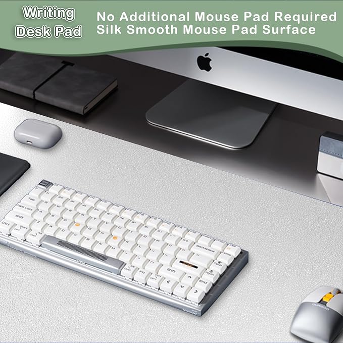 Boutilon Leather Desk Pad Protector, Non-Slip Mouse Pad, Laptop Desk Pad - Image 5