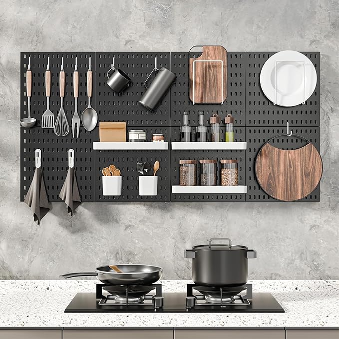 MULSAME Pegboard Combination Kit, 25.2" x 25.2" Wall Mounted Storage Set - Image 3