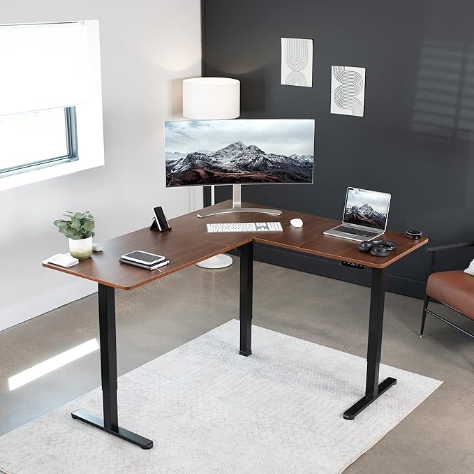 VIVO Electric Corner 63 x 55 inch L-Shaped Standing Desk, Memory Height - Image 8