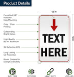 Custom Arrow, Custom Directional Sign, Arrow Down Sign, 12x18 Inches, 3M EGP - Image 6