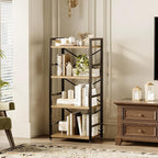 Bookshelf, Kid's Bookshelf, 4 Tier Small Bookcase, Metal Small Bookcase - Image 2