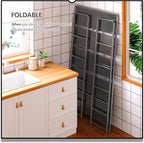 4NM No Assembly Extra Wide 5 Tiers Folding Bookshelf Storage Shelves Vintage - Image 4