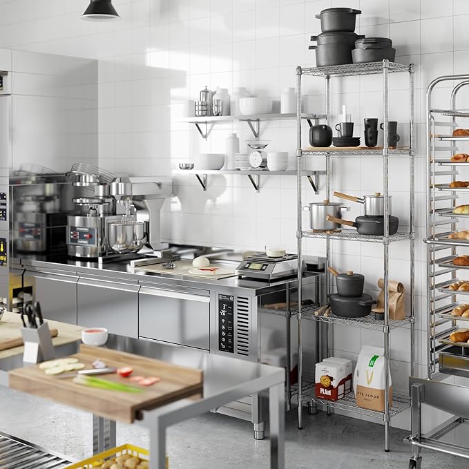 Regal Altair 14" Deep x 24" Wide x 86" Height Wire Shelving Kit | 5-Tier | NSF - Image 7