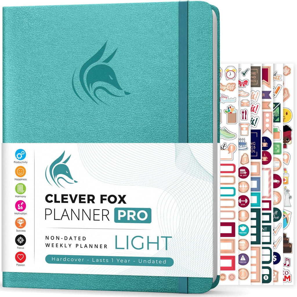Clever Fox Planner PRO Light – Weekly & Monthly Life Planner to Increase