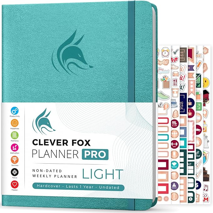 Clever Fox Planner PRO Light – Weekly & Monthly Life Planner to Increase by CleverFox