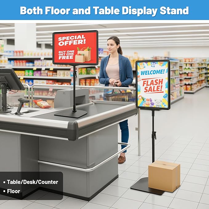 VAIIGO 6Pack Sign Stand for Display 8.5 x 11, Adjustable Poster Stand for Table - Image 2