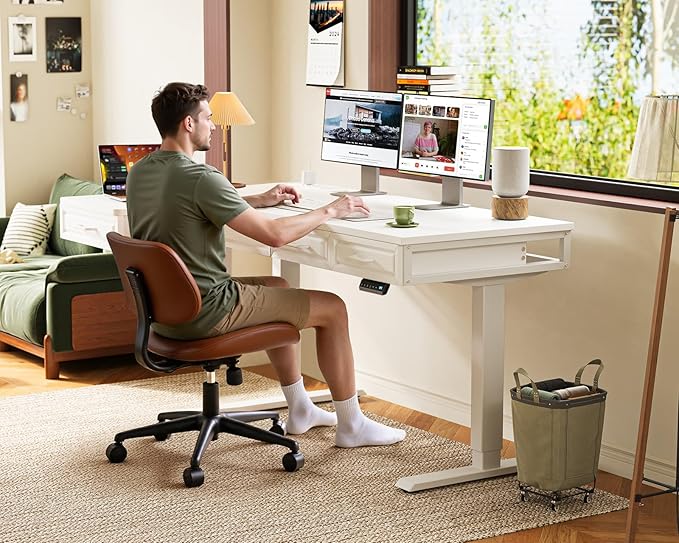 OffiGo L Shaped Electric Standing Desk - Image 9