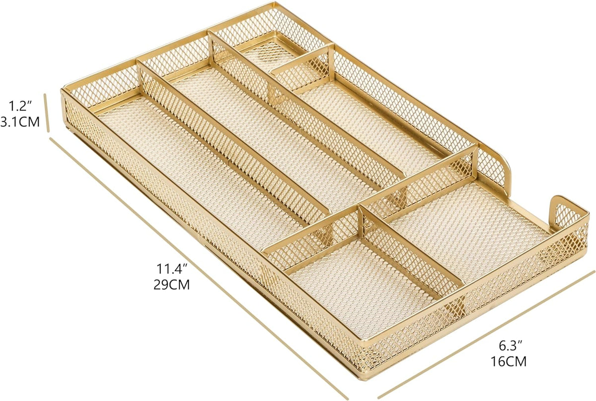 Annova Desk Drawer Organizer Tray for Office Organization - Metal Mesh - Stor...