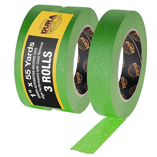 Dura-Gold Green Automotive Masking Tape 1 Inch, 3 Rolls by Dura-Gold