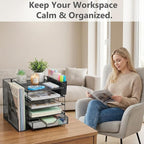 Gugsey Desk Organizer, 5-Tier Paper Letter Tray Organizer - Image 6