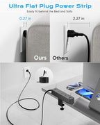 Flat Plug Desk Clamp Power Strip 15FT, 40W Total Fast Charging Station - Image 5
