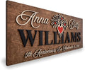 Custom Family Name Sign | Personalized Wooden Wedding Gift | Rustic Last Name by WoodHarmonyUS