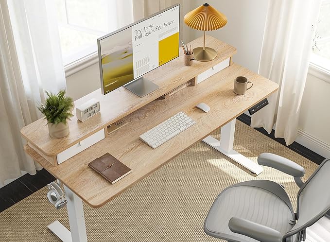 FEZIBO 55 x 24 Inch Height Adjustable Electric Standing Desk - Image 6
