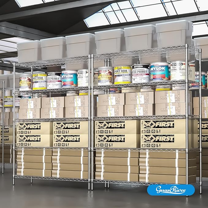 Guan River 5-Shelf Adjustable Metal Shelf Wire Shelving Unit Heavy Duty Storage - Image 7