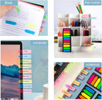 Golcellia Fluorescent Translucent Sticky Note Flags, Arrow Index Tabs, Page - Image 8