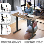 SHW 48-Inch Electric Height Adjustable Standing Desk - Image 6