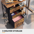 devaise 3 drawer mobile file cabinet, fabric lateral, package contents