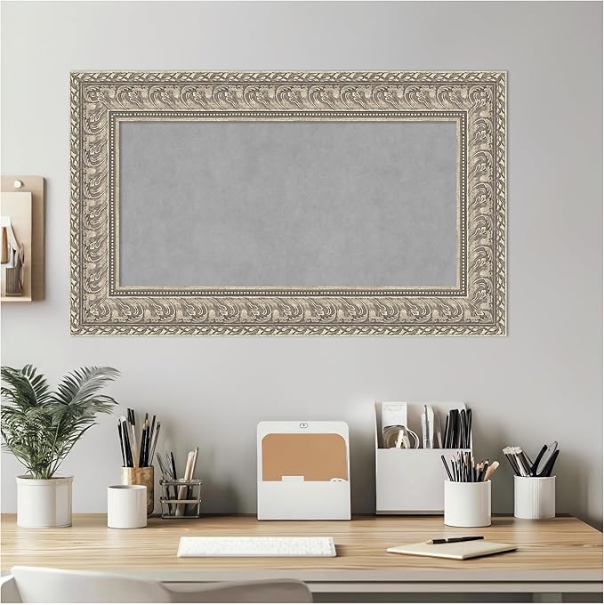 Amanti Art Silver Framed Magnetic Board 19x31 Small Vision Board - Image 6