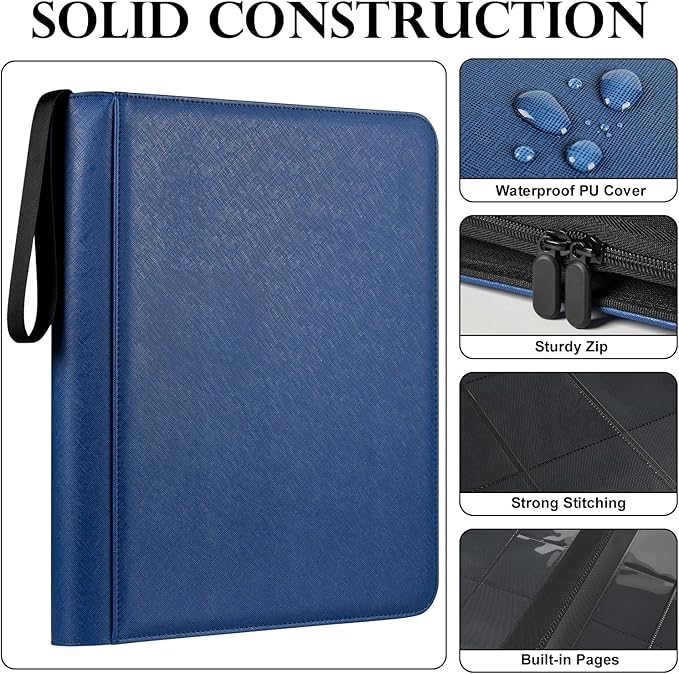 GEAoffice Top Loader Binder Holds 324 Cards, Side Loading 9 Pocket Card Binder - Image 3