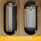 D-Line Cable Management Box, Power Strip Holder, Floor Outlet Hiders, Desk Cord - Image 3