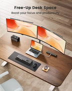 ergear dual monitor stand, heavy duty adjustable monitor, view 9