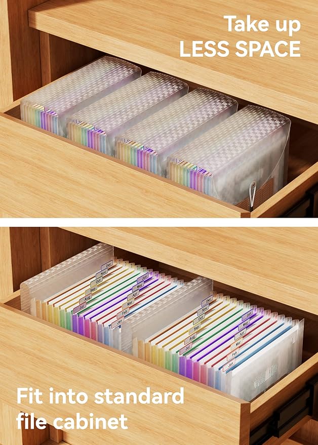 ABC life 12-Pocket Accordion File Organizer, Expandable File Folder - Image 5