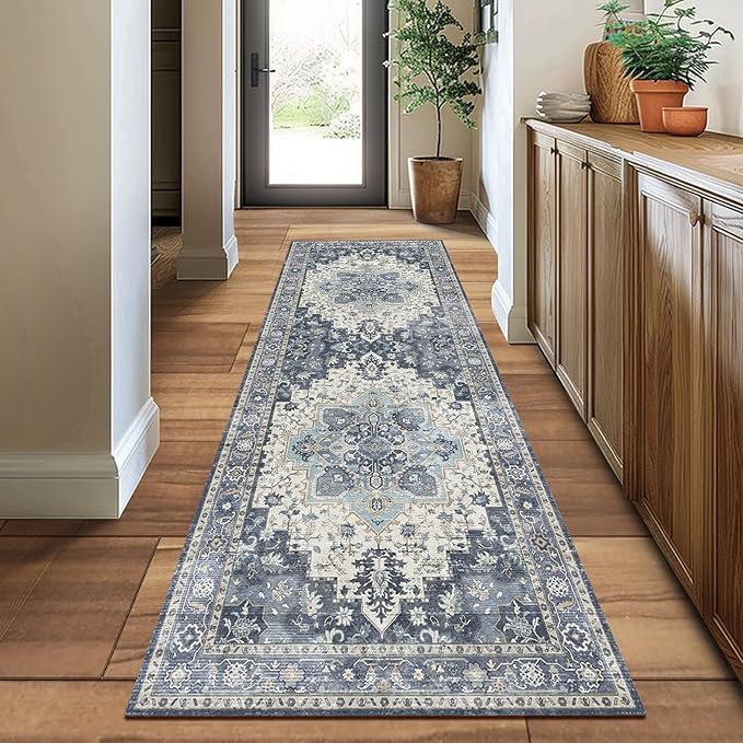 GENIMO 2x5 Runner Rugs for Hallway, Machine Washable Non Slip Vintage Rugs - Image 2