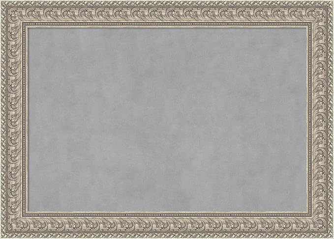 Amanti Art Silver Framed Magnetic Board 31x43 Large Vision Board by AmantiArt