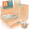 WOWBOX 25 PCS Plastic Drawer Organizer Set, 4 Sizes Desk Drawer Divider by WOWBOX