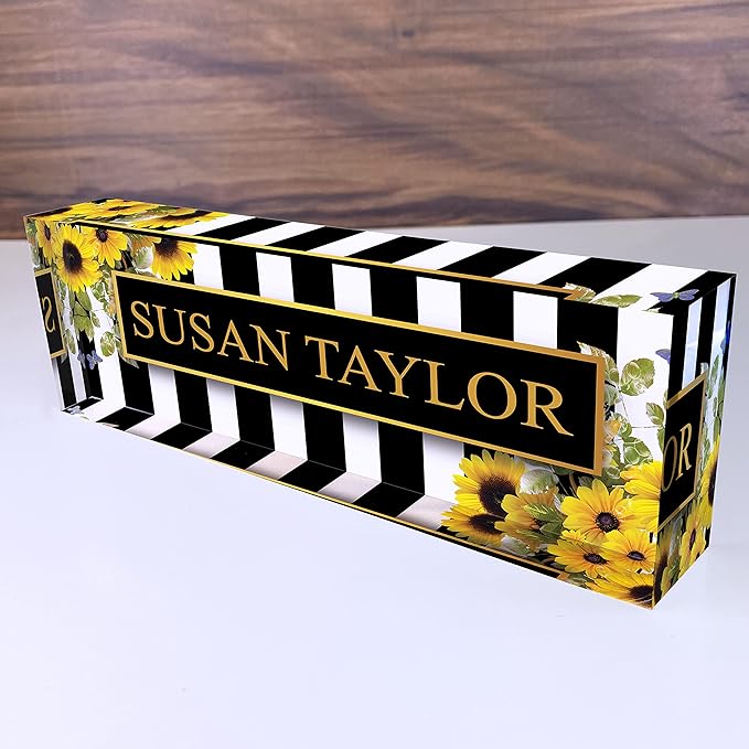 Artblox Office Desk Name Plate Personalized | Custom Name Plates on Acrylic by Artblox