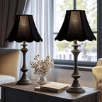 GOSO Black Scalloped Lamp Shades Set of 2 Medium Replac, Braids - Image 5