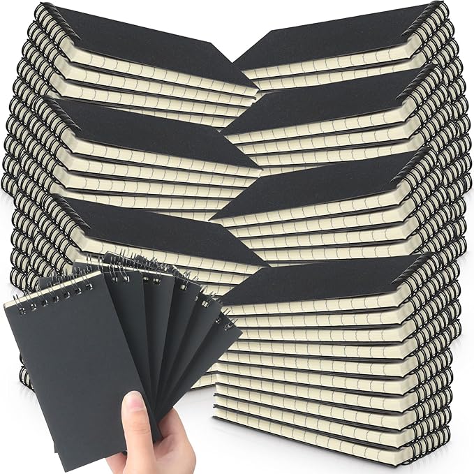Tenceur 100 Pcs Pocket Notebook Bulk Small 3x5 Inch Spiral Notepads Mini Top by Tenceur