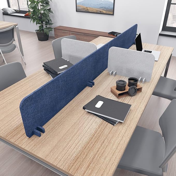Escape 12" Freestanding Desk Divider | Eco-Friendly Acoustic Privacy Screen | by SKUTCHIDesignsInc