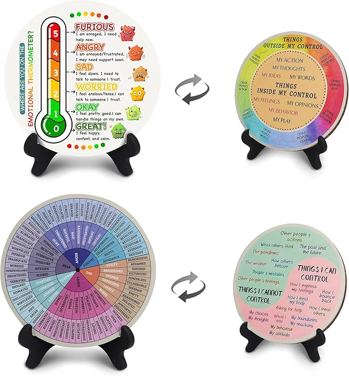 Feelings Wheel, Double-Sided Emotion Wheel by Ainrvteers