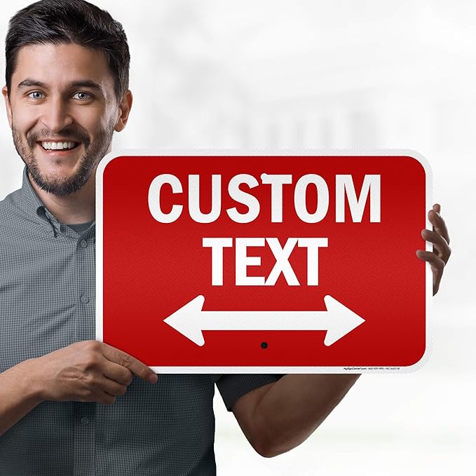 Custom Arrow, Custom Directional Sign, Two way Arrow, 12x18 Inches, 3M EGP - Image 2