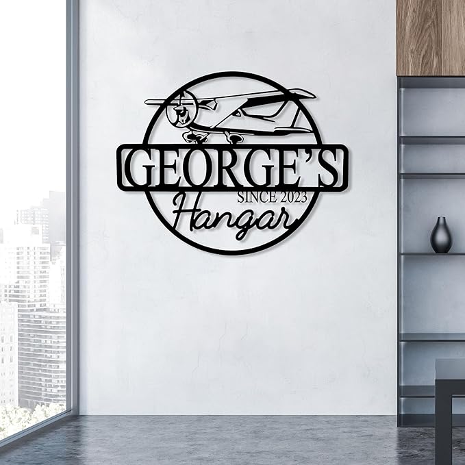 Personalized Metal Airplane Wall Art, Airplane Name Sign, Customized Pilot Name - Image 8