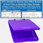 Think2Master Purple Plastic Storage Clipboard. | 25% Heavier & Sturdier| Heavy - Image 2