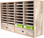 PAG Mail Sorter Organizer, Wood Literature Organizer, Student Mailbox