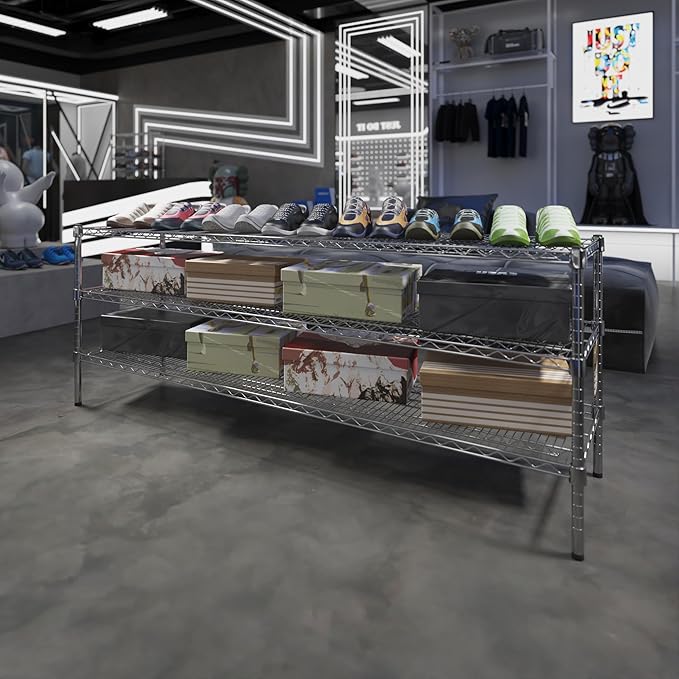 Regal Altair 18" Deep x 72" Wide x 27" Height Wire Shelving Kit | 3-Tier | NSF - Image 2