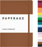 PAPERAGE Lined Journal Notebook, 160 Pages, Medium 5.6 in x 8 in by PAPERAGE